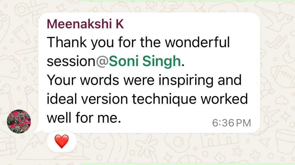 Client WhatsApp testimonial